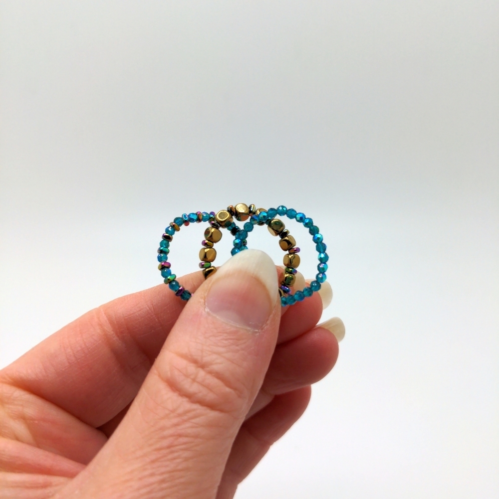 381MIDALANE Colorful Stacked Ring Set